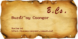 Buzásy Csongor névjegykártya
